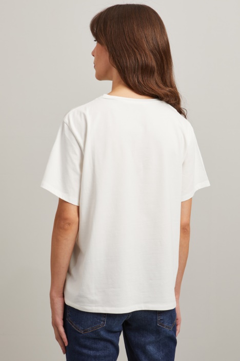 T-shirt in crépe de chine