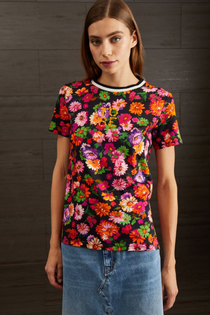 Embroidered cotton T-shirt Intrend - 3