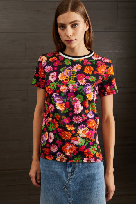 Embroidered cotton T-shirt Intrend