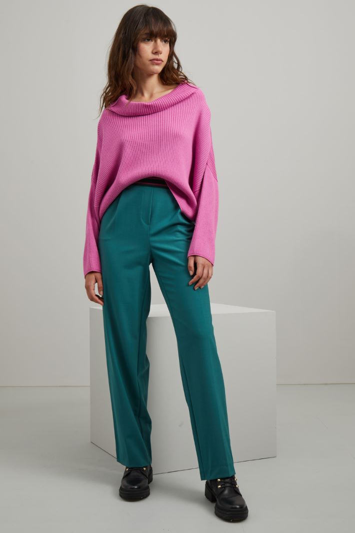 Pantaloni in lana stretch Intrend