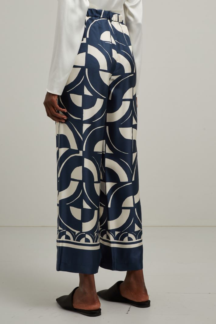 Pantaloni in twill di seta Intrend - 2