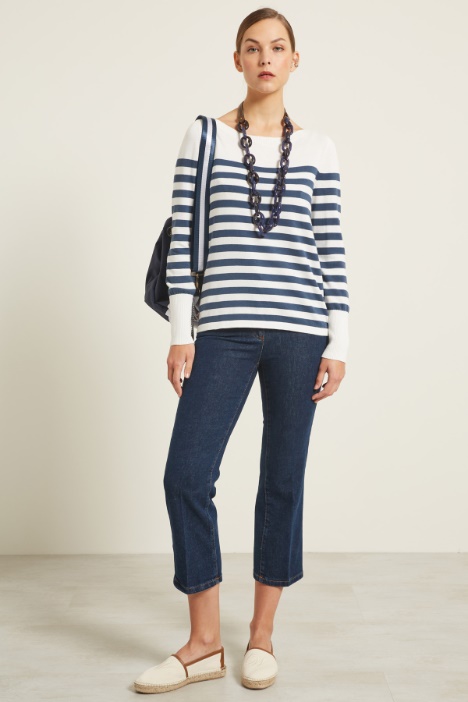 ICON DENIM LOS ANGELES: Jeans flared in denim di cotone - Grigio