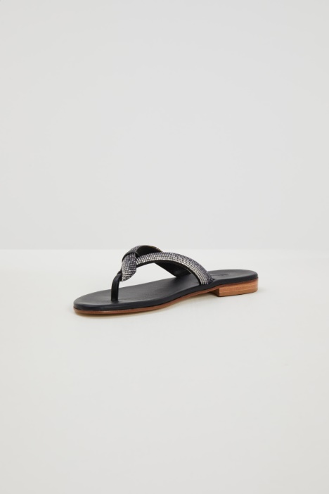 Infradito con micro strass