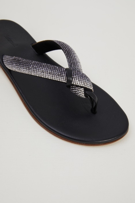 Infradito con micro strass