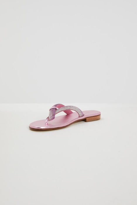 Infradito con micro strass