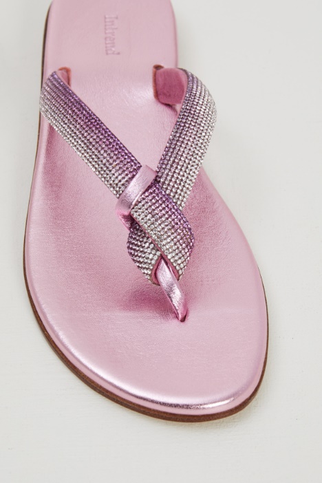 Infradito con micro strass