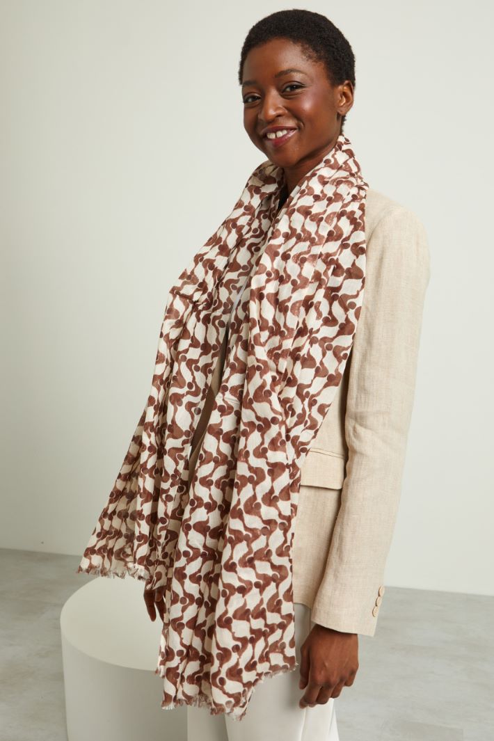 Patterned cotton stole Intrend