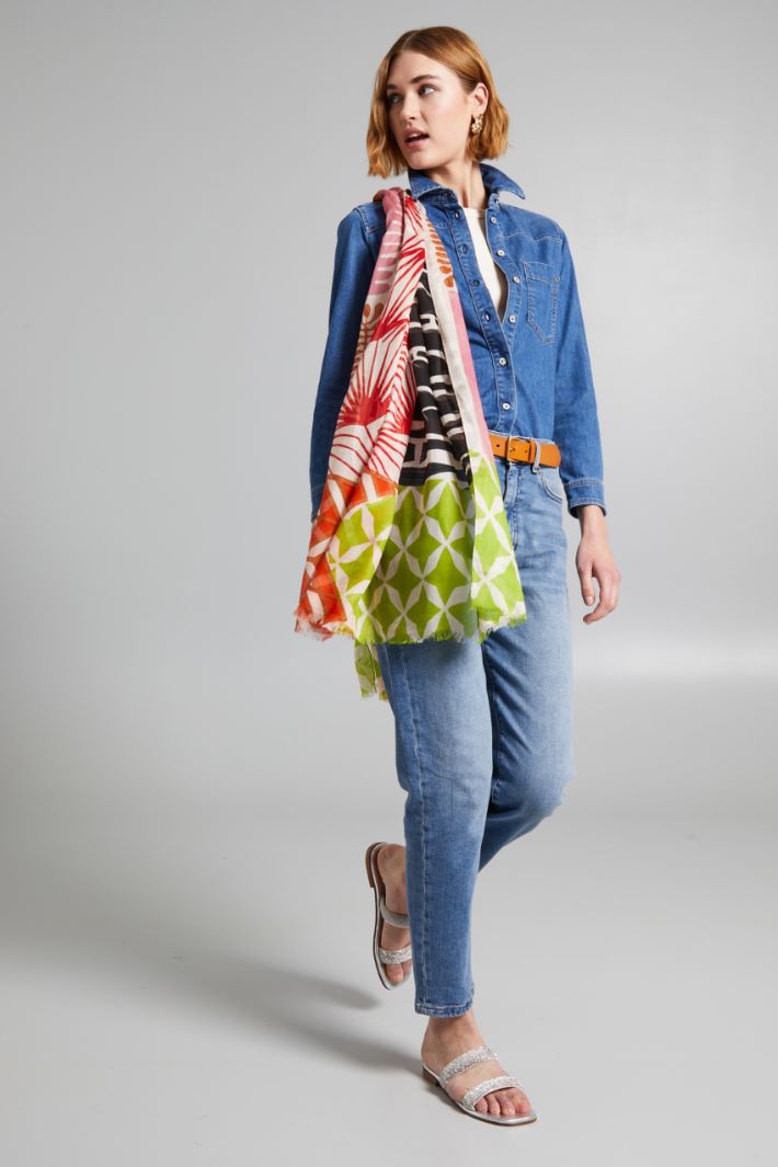 Stole in natural fibre Intrend - 2