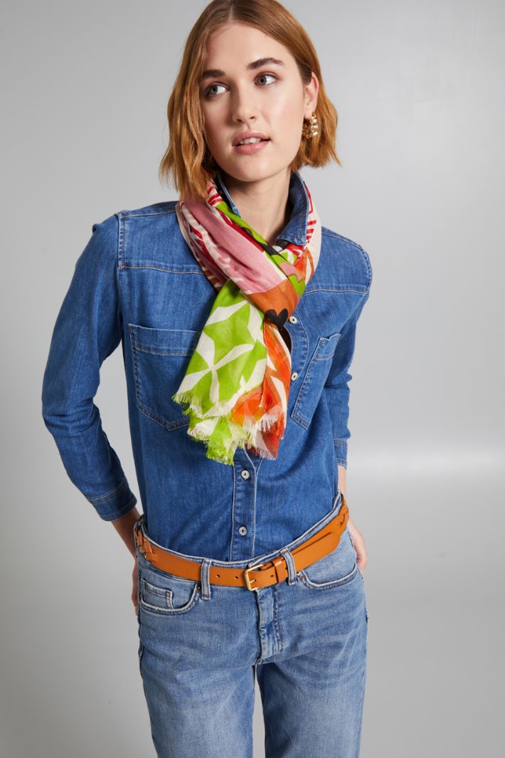 Stole in natural fibre Intrend