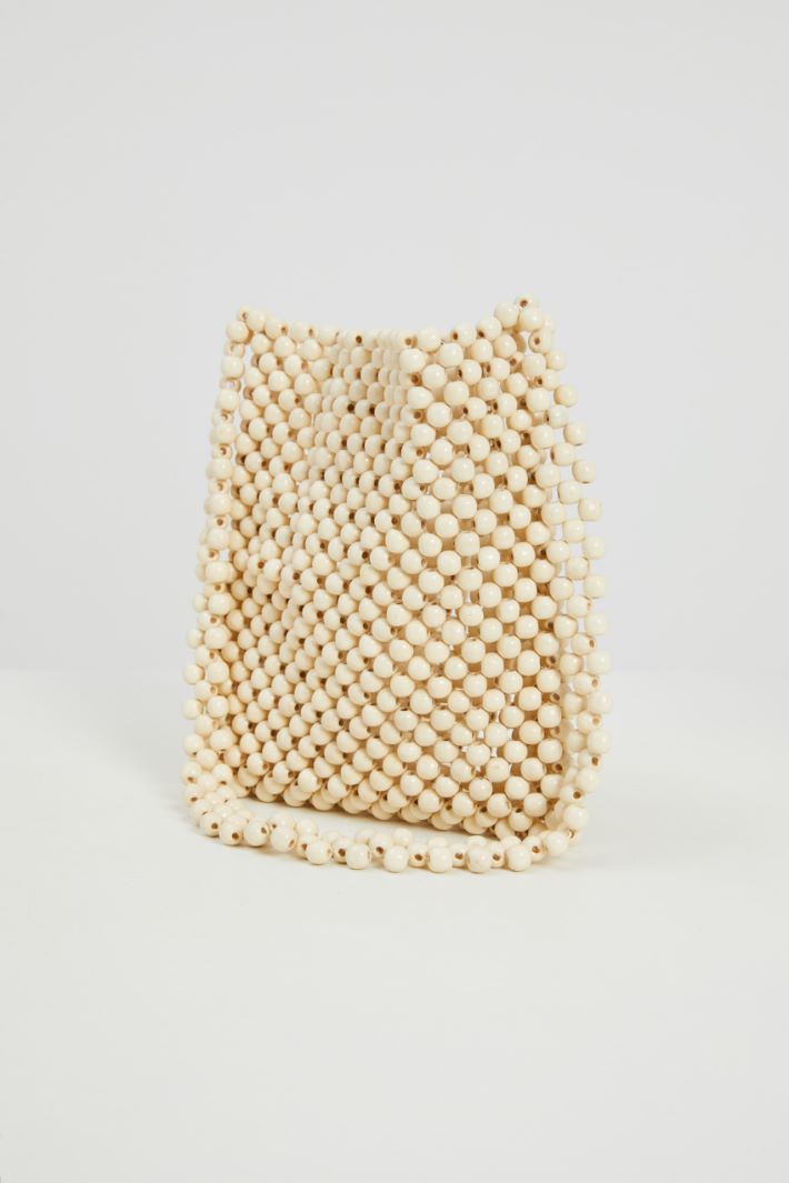 Mini shopper in perle di legno Intrend - 2
