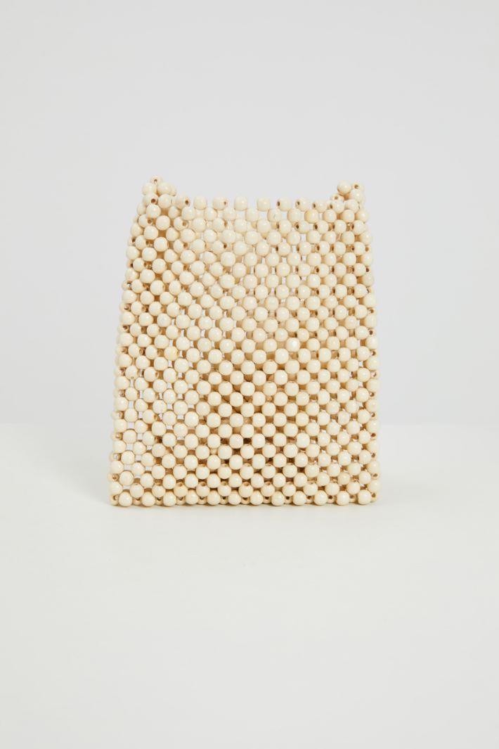 Mini shopper in perle di legno Intrend - 3