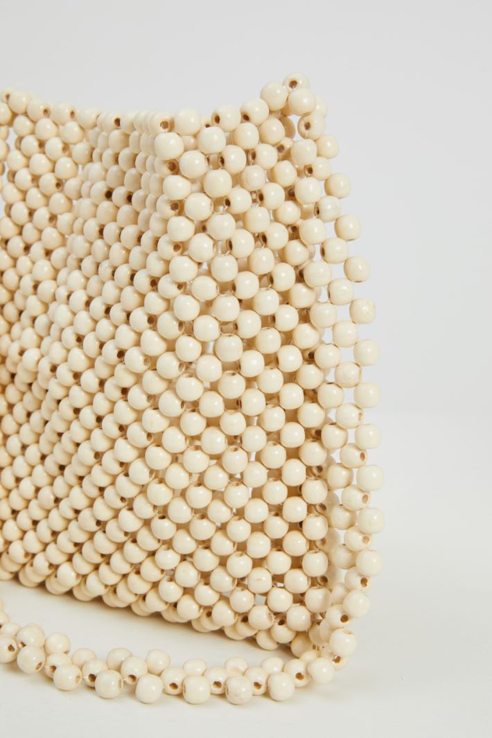 Mini shopper in perle di legno Intrend - 4