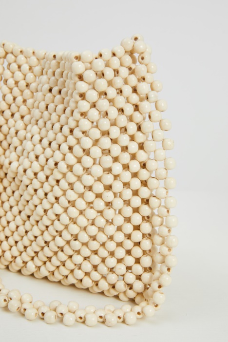 Mini shopper in perle di legno