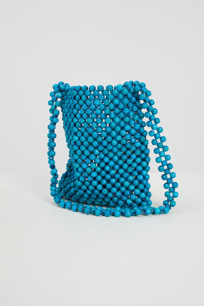 Mini shopper in perle di legno Intrend - 2