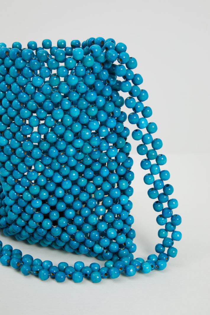 Mini shopper in perle di legno Intrend - 4