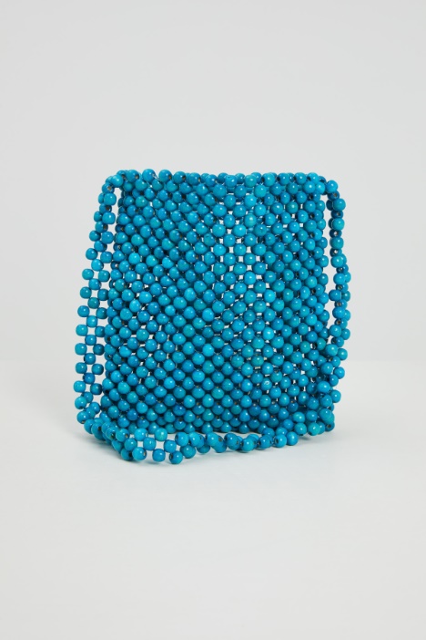 Mini shopper in perle di legno