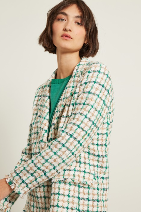 Blazer con profili sfrangiati