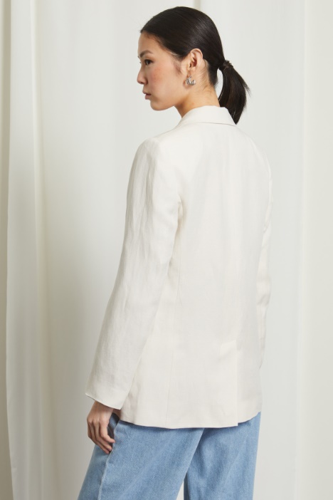 Slub linen blazer Intrend - 3
