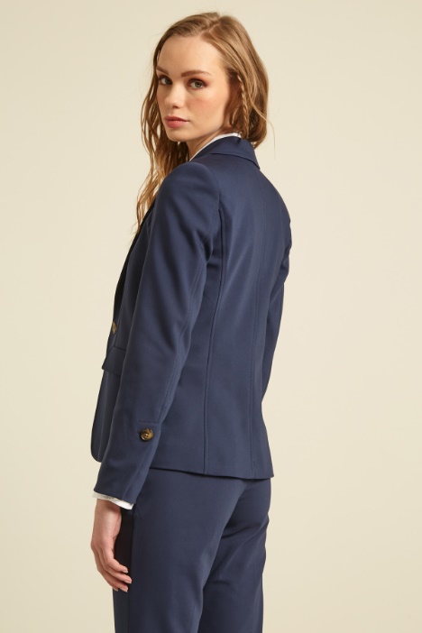 Blazer in misto cotone