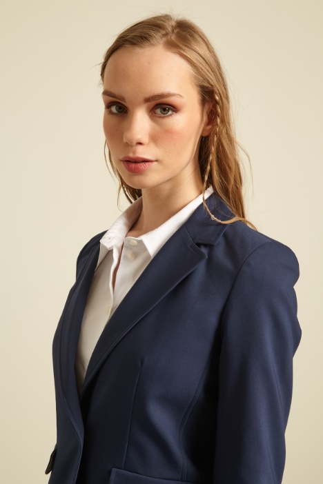 Blazer in misto cotone