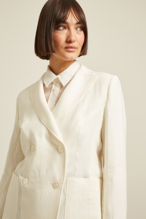 Blazer in tela di lino