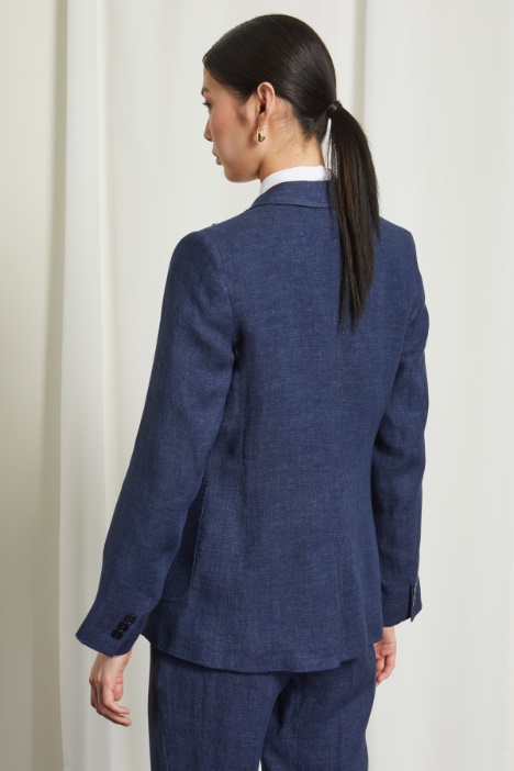 Blazer in tela di lino