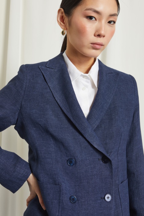 Blazer in tela di lino