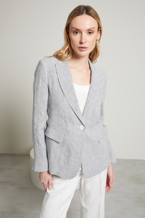 Blazer in tela di puro lino Intrend