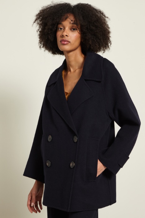 Caban doppio petto in lana