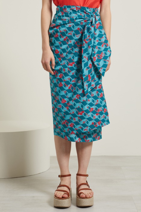 Gonna a portafoglio in cotone