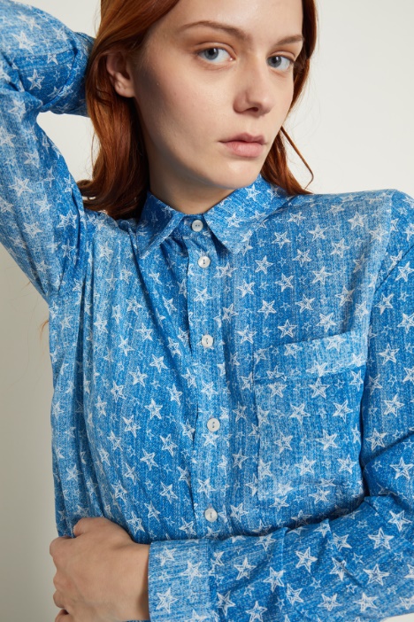 Camicia in crépe de chine
