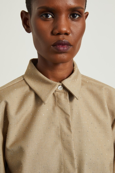 Camicia con micro strass