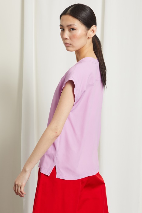 Blusa in crêpe de chine