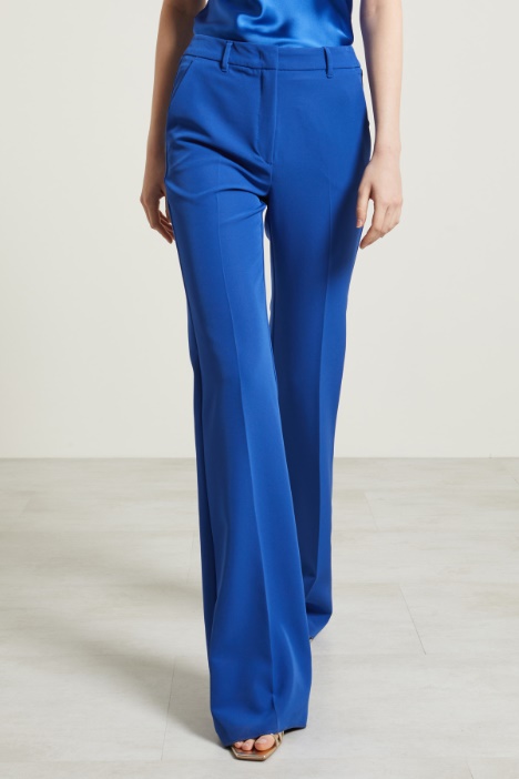 Pantaloni a palazzo in cady
