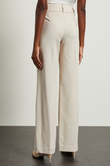 Pantaloni a palazzo in tela