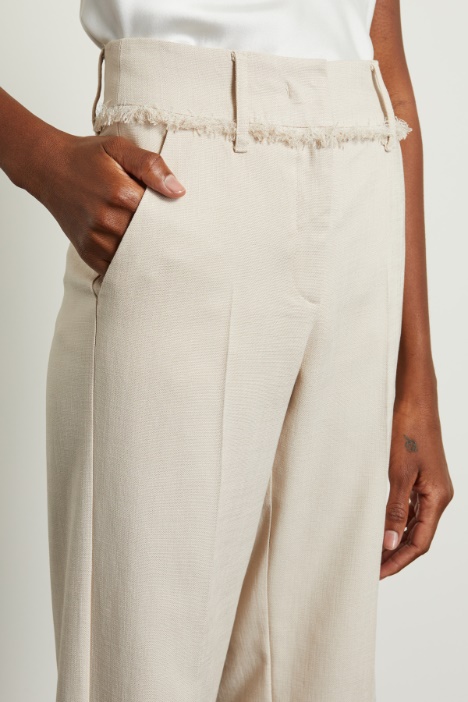 Pantaloni a palazzo in tela