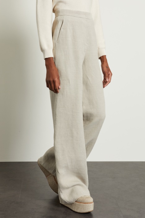 Pantaloni a palazzo in stuoia