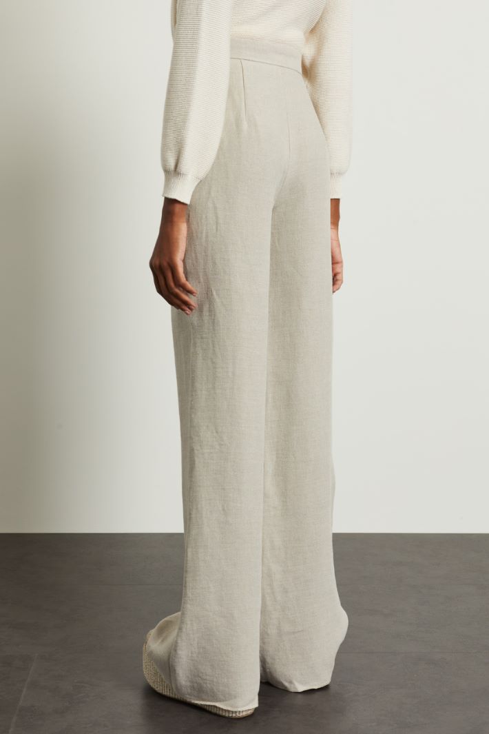 Pantaloni a palazzo in stuoia Intrend - 2