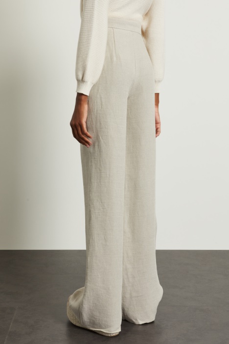 Pantaloni a palazzo in stuoia