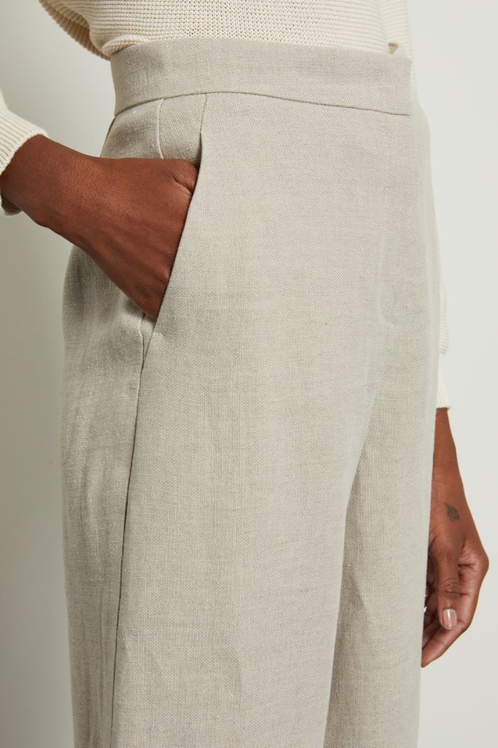 Pantaloni a palazzo in stuoia Intrend - 3