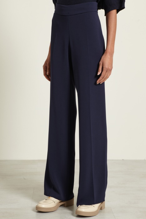 Pantaloni a palazzo in cady