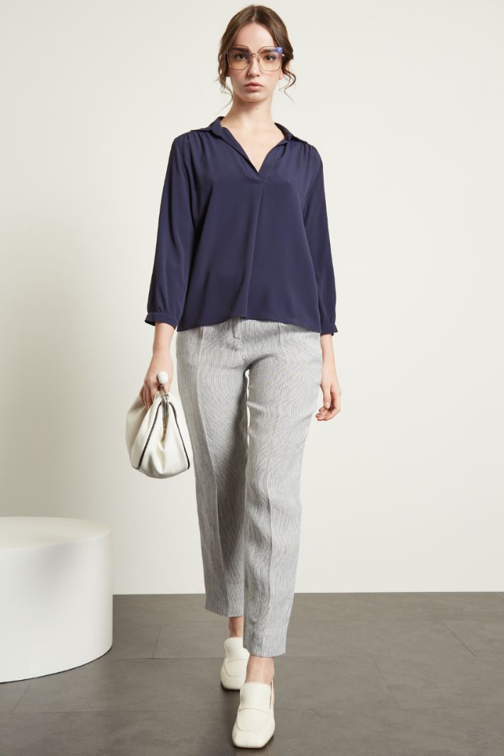 Linen cigarette trousers Intrend