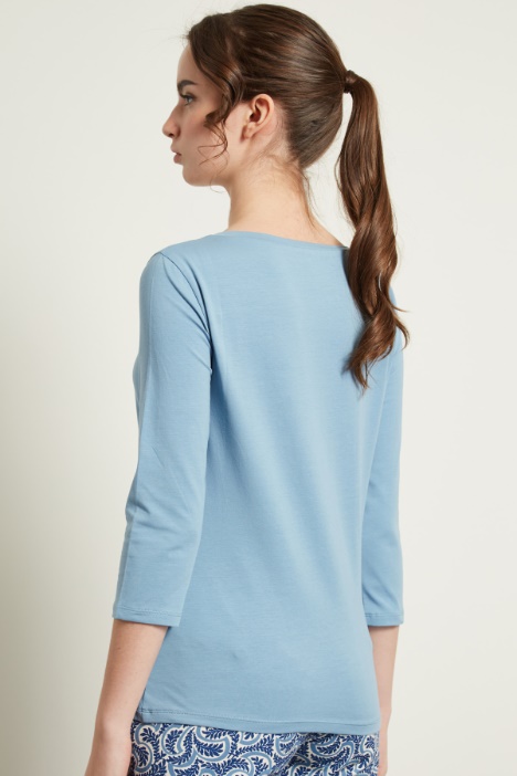 T-shirt con maniche tre quarti