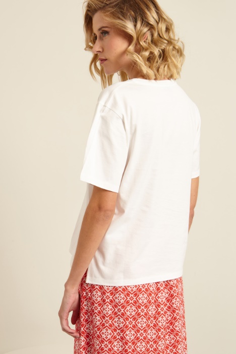 Slit-detailed T-shirt Intrend - 2
