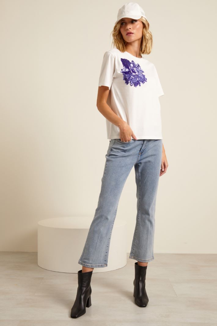 T-shirt con paillettes