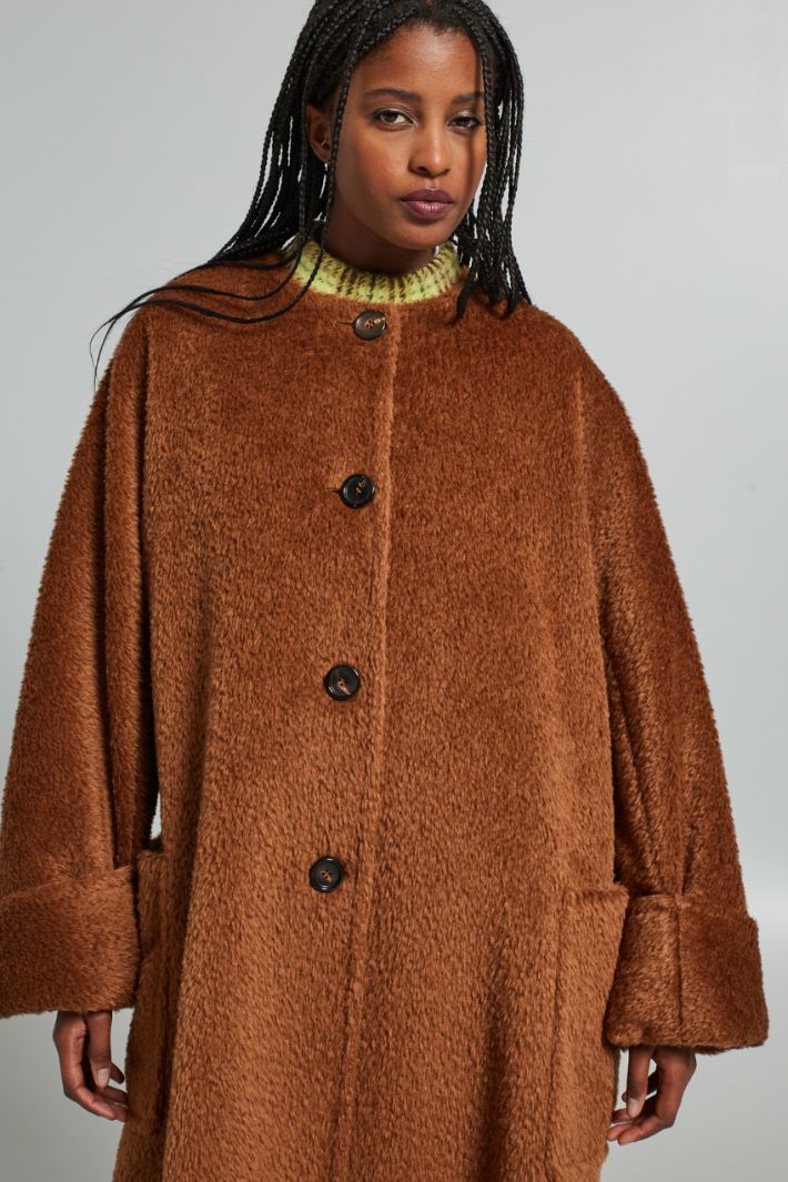 Oversized alpaca and wool coat Intrend - 4