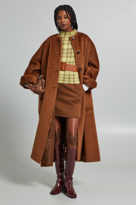 Oversized alpaca and wool coat Intrend