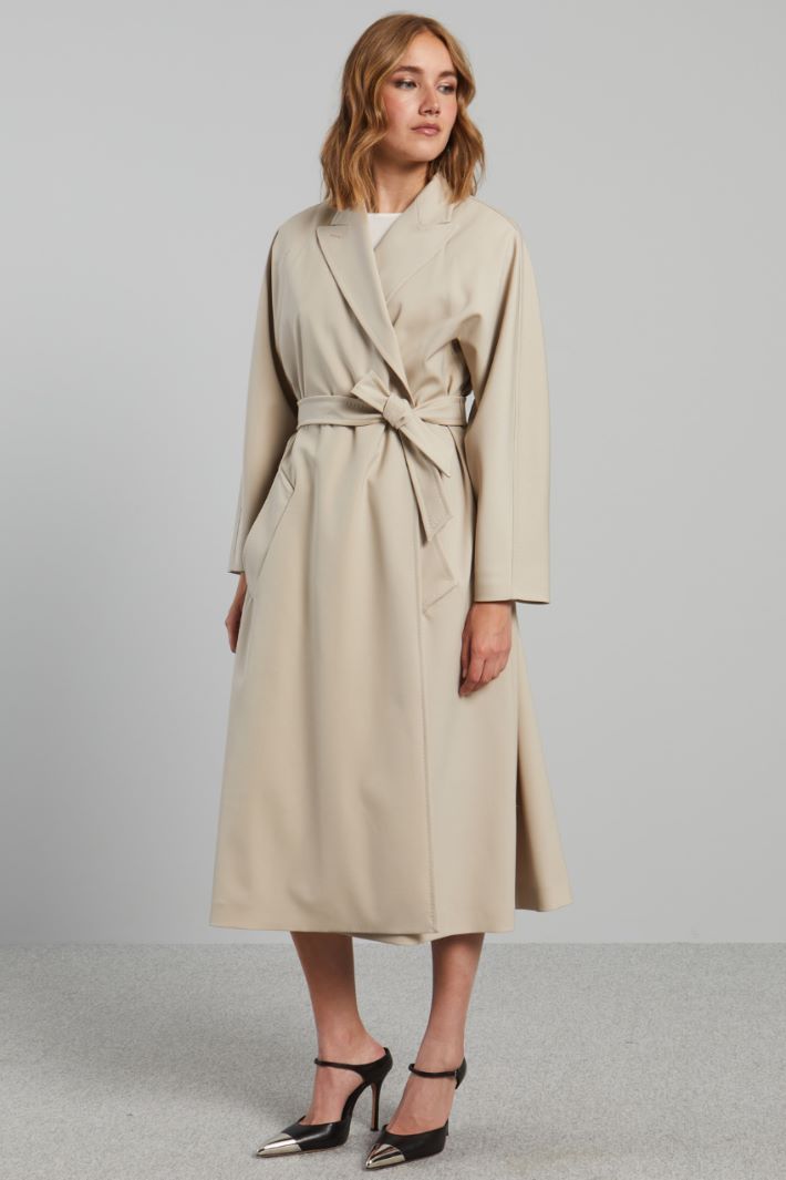 Duster coat with tailored pick stitching Intrend - 3