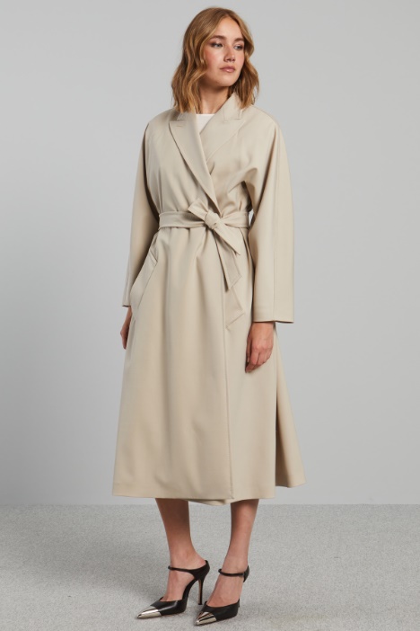 Duster coat with tailored pick stitching Intrend