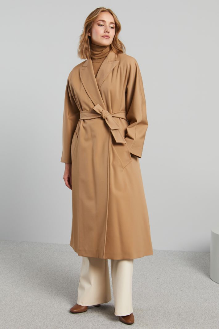 Duster coat with tailored pick stitching Intrend - 3